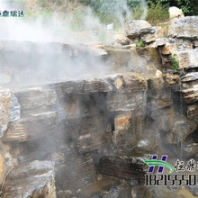 园林假山水雾设计/假山水池喷雾设计/水池水景景观/恒鼎科技
