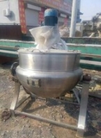 供应2台二手200升全不锈钢电加热式夹层锅，二手可倾式夹层锅