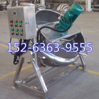 1横轴卧式夹层锅带搅拌可倾式夹层锅保温电动夹层锅电加热夹层锅