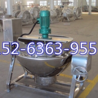 1厂家直销不锈钢可倾式夹层锅导热油夹层锅立式蒸煮锅食堂大型炒菜锅