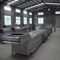 果蔬漂烫杀青冷却流水线海鲜漂烫机蒸汽加热