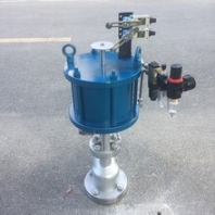 上海铸钢塘沽阀门不锈钢气动上展式放料阀反应釜底阀搪瓷放料阀