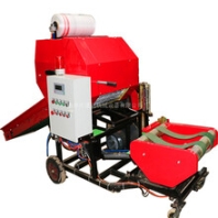 畜牧草料专用包膜机价格青贮饲料储存机械圆形草秸秆打捆机