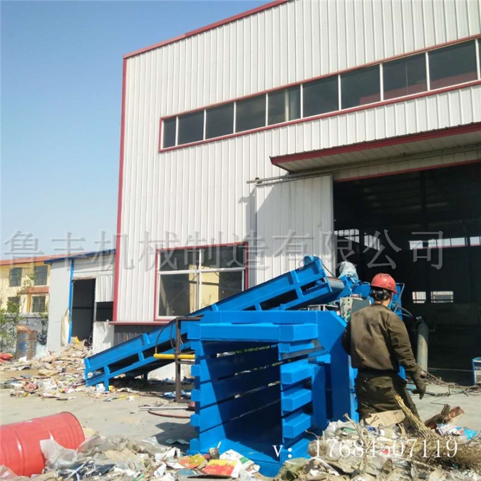 河北卧式废纸板打包机自动废纸皮扎捆机售价