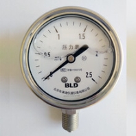 北京布莱迪BLD全不锈钢耐震压力表YTN-63H0-2.5MPa全钢耐震