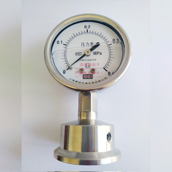 赛途SSIYTPN-63HF6卫生型全不锈钢耐震压力表