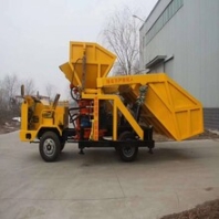 鸿业ZPD72喷浆机组吊装时自动上料操作简单节省人力