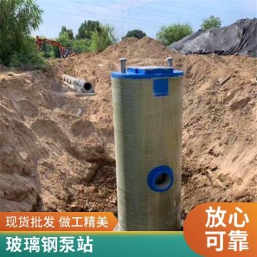 玻璃钢一体化泵站 地埋式雨水污水收集提升输送设备 排涝防洪泵站