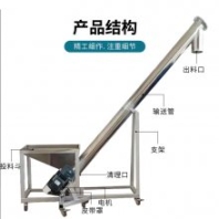 猫砂上料机厂华之翼机械生产不锈钢材质螺旋绞龙式输送提升机